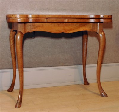 Lot 577 - Italian Rococo Fruitwood Fold-Over Games Table...