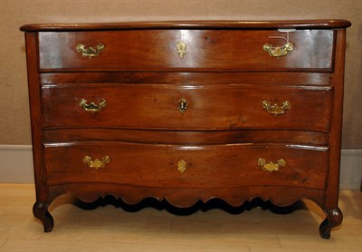 Lot 552 - Provincial Louis XV Style Fruitwood Serpentine...