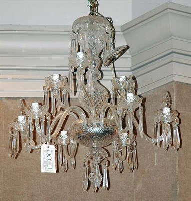 Lot 517 - Waterford Cut Glass Nine-Light Chandelier
