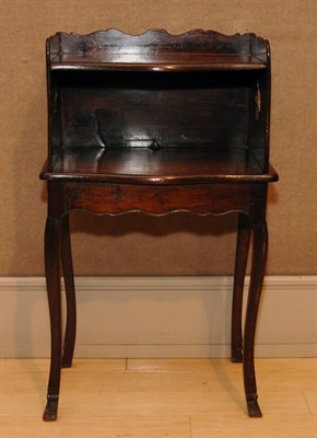 Lot 382 - French Provincial Stained Walnut Bedside Table...