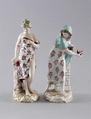 Lot 2169 - Pair of Meissen Style Allegorical Porcelain...