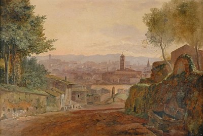 Lot 1074 - Heinrich Burkel German, 1802-1869 THE ROAD TO...