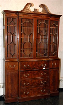Lot 152 - Georgian Style Mahogany Secretary Breakfront