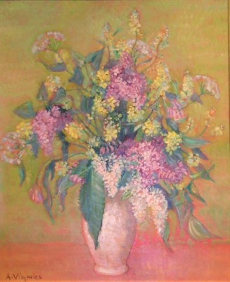 Lot 1144 - Andre Vignoles French, b.1920 LES LILAS Signed...