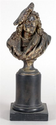 Lot 2555 - Silvered Bronze Historical Bust After a model...