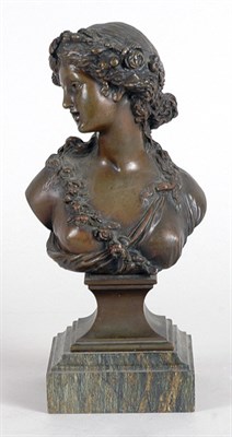 Lot 2091 - Patinated-Bronze Bust After a model by Marin...