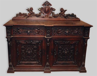 Lot 2560 - Renaissance Revival Carved Oak Side Cabinet...