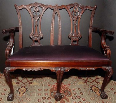 Lot 211 - Georgian Style Mahogany Double Chair Back...