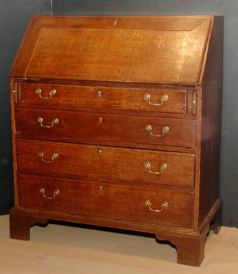 Lot 310 - George III Oak Slant Front Desk Height 42 3/4...