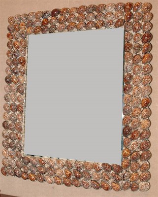 Lot 326 - Cowrie Shell Mirror Height 42 inches, width 38...
