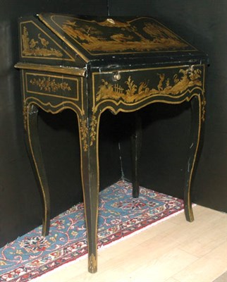 Lot 454 - Chinoiserie Decorated Lady's Slant Front...