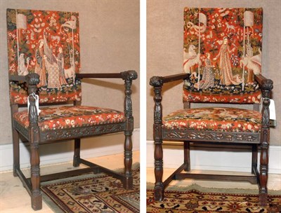 Lot 217 - Pair of Baroque Style Tapestry Upholstered...