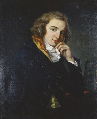 Lot 74 - Circle of George Romney PORTRAIT OF A YOUNG...
