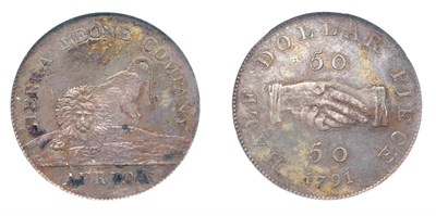 Lot 2282 - SIERRA LEONE: 1791, 50 Cents, Silver, KM. #5