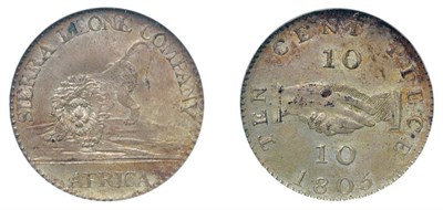 Lot 2281 - SIERRA LEONE: 1805, 10 Cents, Silver, KM. #3