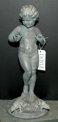 Lot 468 - Lead Garden Statue of a Cherub Height 23 1/2...