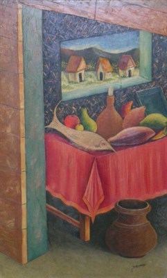 Lot 77 - Jean E. Gourgue Hatian, b.1930 STILL LIFE IN...