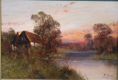 Lot 36 - W. Lewis British, 19th/20th century COTTAGE BY...