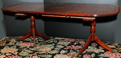 Lot 393 - Georgian Style Mahogany Double Pedestal Dining...
