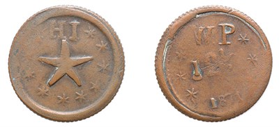 Lot 2673 - 1871, Wailuku Plantation Copper Token, 12 1/2 Cents