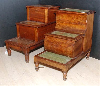 Lot 298 - Two Victorian Mahogany Library Steps Height of...