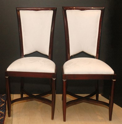 Lot 2592 - Set of Eight Art Deco Style Upholstered...