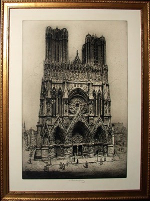 Lot 3166 - V. Randolph [WEST FACADE OF RHEIMS CATHEDRAL]...