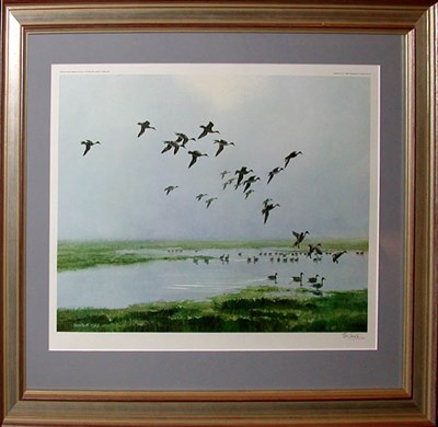 Lot 3171A - Sir Peter Markham Scott PINTAILS ON A HAZY DAY...
