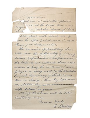 Lot 2692 - EDWARD BAILEY: Producer of the Wailuku Female Seminary Script