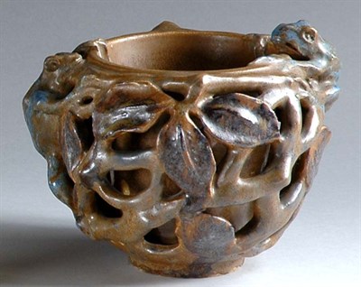 Lot 2656 - Rorstrand Glazed Ceramic Diatreta Vase Of...