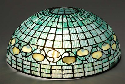 Lot 2714 - Unsigned Tiffany Studios Leaded Glass Acorn...