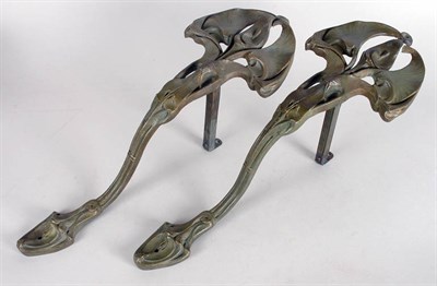 Lot 2452 - Set of Four French Art Nouveau Bronze Brackets...