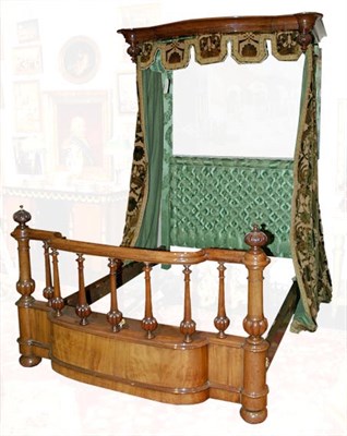 Lot 271 - Victorian Style Mahogany Upholstered Tester...