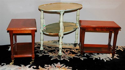 Lot 3218 - Pair of Louis XVI Style Mahogany Low Tables;...