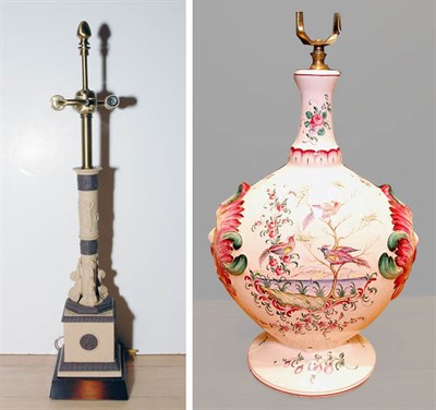 Lot 3402 - Two Italian Ceramic Lamps