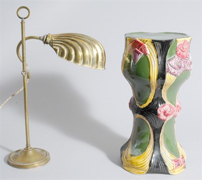 Lot 3267 - French Majolica Low Pedestal; Together with a...