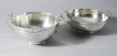 Lot 225 - Pair of Ensko Sterling Silver Trophy Bowls One...