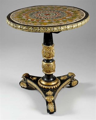 Lot 290 - Regency Specimen Marble Top Ebonized and...