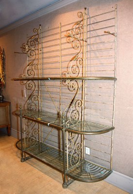 Lot 3221 - Victorian Style Metal Four-Tier Baker's Rack...