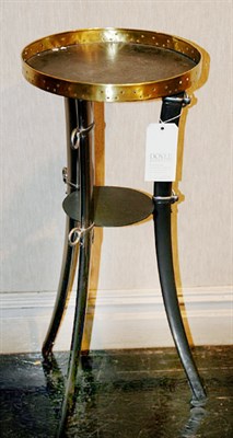 Lot 172 - Neoclassical Style Brass and Steel Gueridon...