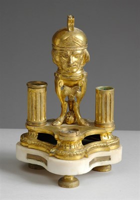 Lot 234 - Louis XVI Gilt-Bronze Mounted Marble Inkwell...