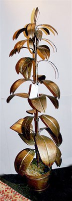 Lot 165 - Gilt-Tole Model of a Rubber Tree in a...