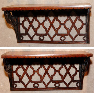 Lot 476 - Pair of Georgian Style Mahogany Hanging...