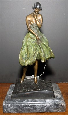 Lot 3408 - Art Nouveau Style Bronze Figure of a Female...