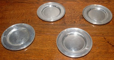 Lot 3422 - Set of Six Sterling Silver Bread Plates Total...