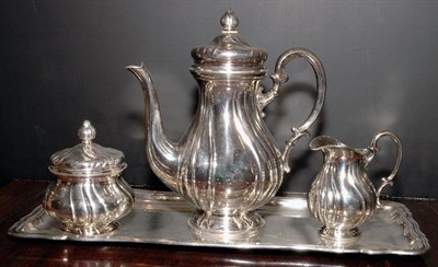 Lot 3433 - Continental Silver Plated Tea Service...