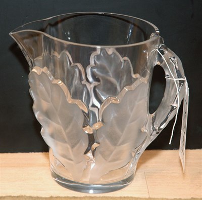 Lot 2645 - Lalique Molded and Frosted Glass Pitcher In...