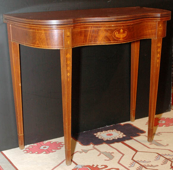 Lot 440 - Federal Style Inlaid Mahogany Fold-Over Game...