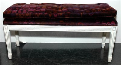Lot 150 - Neoclassical Style Painted and Upholstered...