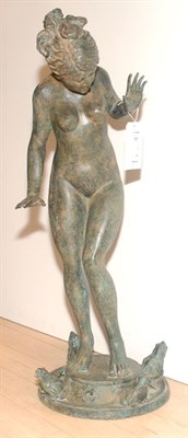 Lot 469 - Patinated-Metal Garden Figure of a Nymph...